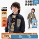 馬·拉?。∕.Latin）/童裝兒童羽絨服冬新款男小童趣味口袋襯衫感輕薄羽絨服 藏青 110 cm