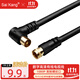 saikang 高清閉路線，高清數(shù)字有線電視TV機頂盒連接線英制螺紋信號線（插口-螺口） 英制螺紋口 1M