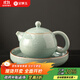 金鑲玉冰片汝窯西施壺 功夫茶具陶瓷茶壺開(kāi)片冰裂泡茶壺家用 陳為勤手作