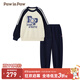 PawinPaw卡通小熊童裝秋冬男女童加絨休閑套裝復(fù)古校園 Navy藏青色/59 130 cm