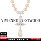 薇薇安·威斯特伍德（Vivienne Westwood）[代購現貨](méi)西太后項鏈明星同款旗艦正品土星珍珠項鏈送禮生日禮物 銀-土星吊墜鎖骨鏈