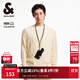 杰克·瓊斯（JACK&JONES）男裝秋冬新款打底衫寬松圓領(lǐng)毛衣男衣身織花百搭長(cháng)袖套頭針織衫男 奶油白A43 常規 奶油白A43 M 175