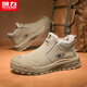 回力男鞋棉鞋男2025冬季新款保暖鞋子男加絨加厚戶(hù)外雪地靴男 沙色 40
