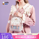 米菲（MIFFY）背包女雙肩包大學(xué)生初中高中書(shū)包高顏值ins簡(jiǎn)約可愛(ài)風(fēng)撞色帶掛件 粉白色