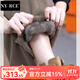 NY-RCE加絨休閑褲子女2025秋冬季新款加厚羊羔絨衛(wèi)褲雪尼爾束腳運(yùn)動(dòng)褲女 卡其色加絨 L