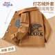 MARK FAIRWHALE童裝男女童時(shí)尚外套春秋季節2025新款兒童連帽男孩衛衣秋裝上衣 M雄鷹_背卡其（燈芯絨外套） 150