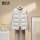 雪中飛25新款輕薄羽絨馬甲秋冬內搭馬夾冬季保暖背心外套V領(lǐng)坎肩FL102 米杏色 XL 130-150斤