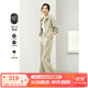梵希蔓灰色時(shí)尚套裝女兩件套2025年春秋季新款連帽上衣+褲子 M5953 淺綠色 S