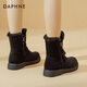達芙妮冬季雪地靴女加絨秋冬棉靴馬丁靴靴子防滑女鞋2025新款棉鞋