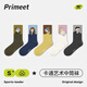 PRIMEET派米襪子女秋冬2025新款中筒襪美式復古搞怪插畫(huà)春秋棉襪