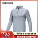 斯凱奇（Skechers）男士針織半開(kāi)胸長(cháng)袖T恤衫P425M143/P425W110 信風(fēng)灰/02N6 -男款 L