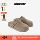 COOLCHAP【敖瑞鵬同款】進(jìn)口牛反絨防潑手工厚底包頭拖鞋男女同款勃肯鞋女 月色沙丘  新版 38