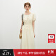 范思藍恩腰精裙系列法式收腰顯瘦優(yōu)雅連衣裙子女2025夏季新款2421 奶黃色 S