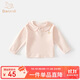 班喜迪女童長(cháng)袖t恤春秋款2025新款女寶寶公主娃娃領(lǐng)上衣兒童打底衫秋季 粉色 80