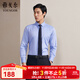 雅戈爾（YOUNGOR）長(cháng)袖襯衫男素色DP免燙襯衫全棉面料舒適透氣平整抗皺易打理 湖藍素色 40 （175/92A）