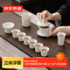 京東京造 茶具整套 羊脂玉功夫茶具茶壺杯套裝送禮盒清明上河圖 11件