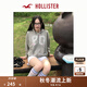 HOLLISTER25秋冬新款甜美抓絨刺繡連帽衛衣外套女裝KI352-5189 土褐色 S (165/88A)