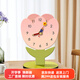 藝環(huán)宇奶油風(fēng)花朵鐘表桌面裝飾畫(huà)現代簡(jiǎn)約創(chuàng  )意擺臺時(shí)鐘擺件臥室書(shū)桌裝飾 一朵小花-A 15*20水晶畫(huà)面-創(chuàng  )意無(wú)框畫(huà)