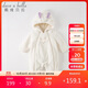 戴維貝拉（DAVE＆BELLA）嬰兒連體衣女寶寶滿(mǎn)月服保暖冬裝爬服新生兒外出服
