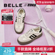 百麗（Belle）周雨彤同款板栗復古德訓鞋女2025商場(chǎng)同款板鞋A4L1DAM6預售 【方槍槍/馬君妍同款】米白 38