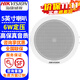?？低暎℉IKVISION）5英寸吸頂音響喇叭套裝 吊頂天花背景音樂(lè )音箱藍牙定壓定阻功放商鋪餐飲家用客廳會(huì )議公共廣播系統 5英寸定壓吸頂喇叭【6W】