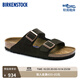 BIRKENSTOCK勃肯德國進(jìn)口男女款牛皮絨面革軟底Arizona雙扣拖鞋 女款棕色-951313 39