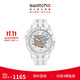 斯沃琪（Swatch）瑞士手表 潛航系列 時(shí)尚夜光透視石英腕表生日禮物石英手表 皓月潛航 SSCU09K100