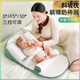卡卡曼斜坡枕嬰兒斜坡墊防吐奶新生兒趴趴枕喂奶二月鬧神器防溢奶嗆奶枕 0-1歲 綠色 夏天四季款
