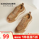 康奈（kangnai）男鞋冬季新款男士工裝鞋時(shí)尚舒適板鞋復古休閑皮鞋18237007 土黃色 42