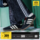 adidas「T頭鞋」STADT經(jīng)典時(shí)尚薄底運動(dòng)板鞋男女阿迪達斯三葉草   黑色/漢玉白/淺猩紅   42.5
