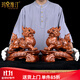瑪朵維汀實(shí)木雕貔貅擺件工藝品飛天皮丘玄關(guān)客廳辦公室裝飾品店捕開(kāi)業(yè)禮品 小號花梨木一對貔貅【長(cháng)28厘米】