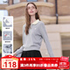 百圖betu女裝2025秋季新款毛針織衫撞色領(lǐng)刺繡簡(jiǎn)約時(shí)尚長(cháng)袖女2508T07 灰色 S