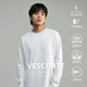 VESCORTT液氨桑蠶絲天絲混紡 進(jìn)口索羅娜易打理秋冬微闊打底衫長(cháng)袖t恤男 椰果白 XL