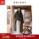 致知ZHIZHI【一褲過(guò)冬】 南浦月 弧形顯瘦羊毛直筒休閑褲25冬新款 云米白 S