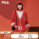 FILA 叕運蛇|斐樂(lè )【楊冪同款】女編織外套2025年新年款拼接開(kāi)衫毛衣