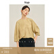 旅途原品ltyp 明星同款手工臟染100%真絲廓型小衫 秋季極簡(jiǎn)高級優(yōu)雅襯衫女 臟染黃 M