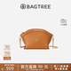 BAGTREE包包樹元寶包新款植鞣牛皮輕奢品牌單肩餃子斜挎手機包生日禮物 焦糖色【bag tree女包】 高級小眾生日禮物女