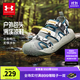 安德瑪（Under Armour）童鞋夏款兒童涼鞋包頭沙灘鞋男女童魔術(shù)貼運動(dòng)舒適防滑鞋2421507 淺灰綠 33