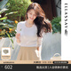 歌力思（ELLASSAY）【博主同款】秋季新款100%綿羊毛曠野美拉德柔軟修身針織衫女 純凈白 XS