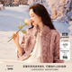 珂萊蒂爾優(yōu)雅水貂毛皮草短款時(shí)尚通勤裘皮外套女秋冬 淡紅 M