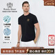 Raidy Boer/雷迪波爾【抑菌】2025年夏男鐳射亮片棉氨短袖T恤7061 黑色 XL /180/52