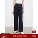 自巧【防褪色】小個(gè)子新復古回潮高腰直筒牛仔褲女2024秋新款顯瘦褲子 原牛色 S (3碼)