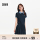 森馬（Semir）連衣裙女拼接格子假兩件學(xué)院風(fēng)2025夏季收腰polo裙107425114001