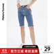 美特斯邦威牛仔短褲女夏季高腰時(shí)尚顯高氣質(zhì)女士五分褲 牛仔淺藍 M 160 66A
