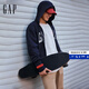 Gap【成毅代言】男女裝2025字母logo拉鏈連帽衛(wèi)衣寬松外套868454 海軍藍 L 美碼 XL亞洲碼185/104A