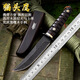 龍虎斬日式手工鍛打大馬士革鋼水果刀高硬度戶(hù)外野營(yíng)刀收藏把玩多功能刀 貓頭鷹