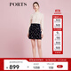 PORTS寶姿商場(chǎng)同款春季新品女裝半身裙印花短裙LD8S039PWB008 晚安藍 M (6)