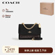 蔻馳（COACH）【品牌直供】KLARE女士小號單肩斜挎包風(fēng)琴包PVC配皮 黑深棕