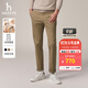 哈吉斯（HAZZYS）男裝 秋款褲子棉彈直筒休閑褲男商務(wù)通勤長(cháng)褲ATDZP0BCP14 駝色CM 33 （175/80A）