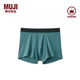無(wú)印良品（MUJI）男式 萊賽爾 前封口 平角內褲 褲頭四角褲 綠色 1條 L （175/88A）
